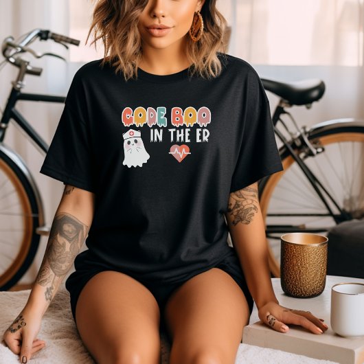 Retro Halloween ER Verpleegkundige Shirt,  Stijl T-shirt