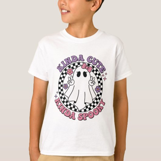 Retro Halloween Feelin Kinda Schattigee Spooky Cut T-shirt (Voorkant)