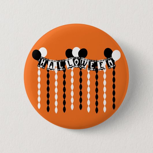 Retro Halloween-feest slingers Ronde Button 5,7 Cm (Voorkant)