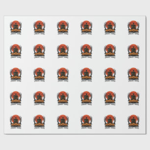 Retro Halloween Feesttijd Geest Pompoen Shirt_1 Cadeaupapier