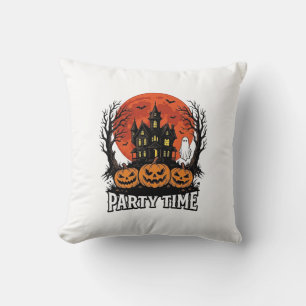 Retro Halloween Feesttijd Geest Pompoen Shirt_1 Kussen
