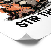 Retro Halloween Feral Time om de pot te roeren Poster (Hoek)