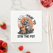 Retro Halloween Feral Time om de pot te roeren Servet (Insitu)