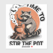 Retro Halloween Feral Time om de pot te roeren Sticker (Vel)