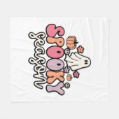 Retro Halloween Fleece Deken (Voorkant (Horizontaal))