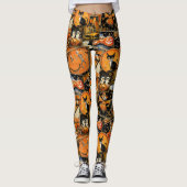 Retro  Halloween Fun Collage Leggings (Voorkant)