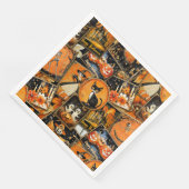 Retro  Halloween Fun Collage Servet (Hoek)