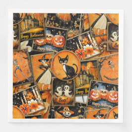 Retro  Halloween Fun Collage Servet