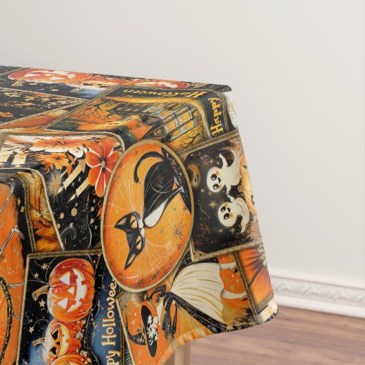 Retro Halloween Fun Collage Tafelkleed (Voorbeeld)