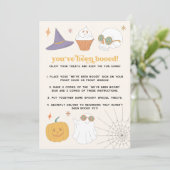 Retro Halloween Games Boo Buurman Spel Kaart Sign (Staand voorkant)