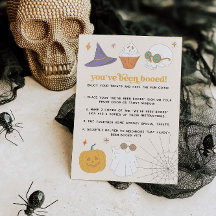 Retro Halloween Games Boo Buurman Spel Kaart Sign