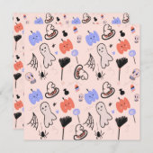 Retro Halloween Gedekte Doodles (Voorkant / Achterkant)