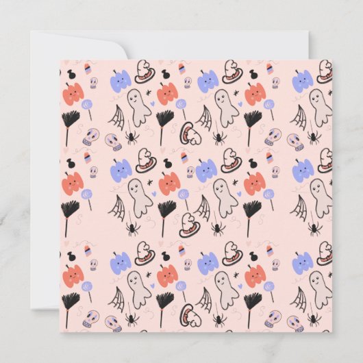 Retro Halloween Gedekte Doodles (Achterkant)