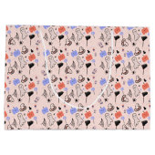 Retro Halloween Gedekte Doodles Groot Cadeauzakje (Achterkant)