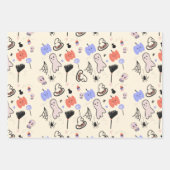 Retro Halloween  Gedekte Doodles Inpakpapier Vel (Voorkant 3)