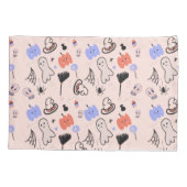 Retro Halloween Gedekte Doodles Kussensloop (Achterkant)