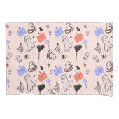 Retro Halloween Gedekte Doodles Kussensloop (Voorkant)