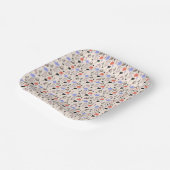 Retro Halloween  Gedekte Doodles Papieren Bordje (Gebogen)