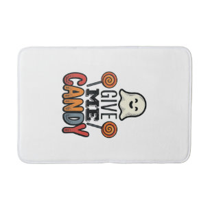 Retro Halloween Geef Me Snoep Geest T-Shirt Ontwer Badmat