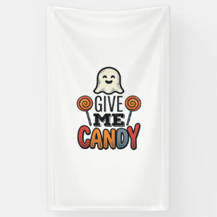 Retro Halloween Geef Me Snoep Geest T-Shirt Ontwer Spandoek