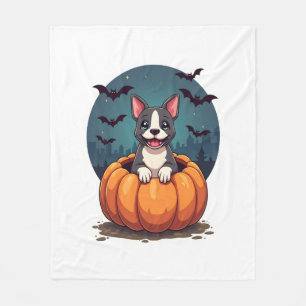 Retro Halloween Geest Franse Bulldog Gotische Png Fleece Deken