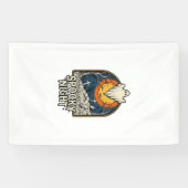 Retro Halloween Geest Kerkhof Gravure Shirt_ Spandoek (Horizontaal)