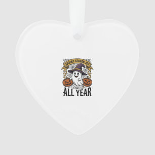 Retro Halloween Geest Spokerig Seizoen Vreugde Shi Ornament