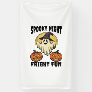 Retro Halloween Geest Verschrikkelijk Pompoen T-sh Spandoek