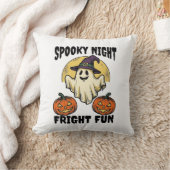 Retro Halloween Geest Verschrikkelijke Pompoen Shi Kussen (Deken)