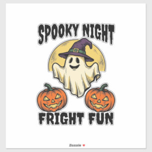 Retro Halloween Geest Verschrikkelijke Pompoen Shi Sticker