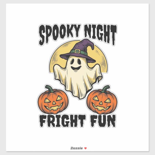 Retro Halloween Geest Verschrikkelijke Pompoen Shi Sticker (Vel)
