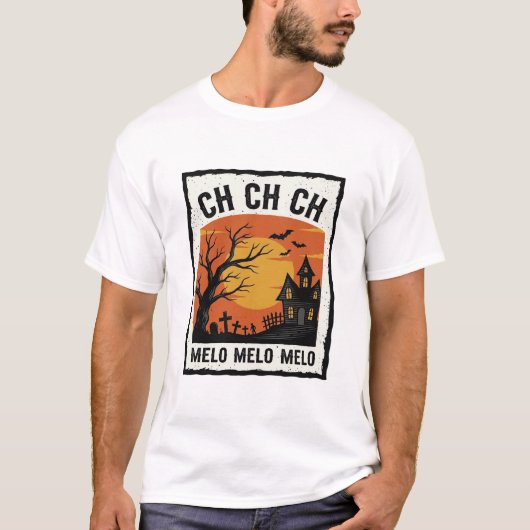 Retro Halloween Geheime Boom Silhouet Shirt De (Voorkant)