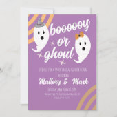 Retro Halloween Gender Rekaly Groovy Party Kaart (Voorkant)