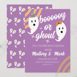 Retro Halloween geslacht onthulling Groovy Feest Kaart