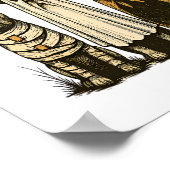 Retro Halloween Ghost Franse Bulldog Gothic PNG Poster (Hoek)