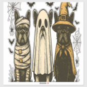 Retro Halloween Ghost French Bulldog Gothic Png Sticker (Vel)