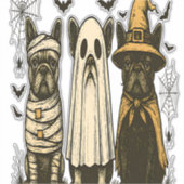 Retro Halloween Ghost French Bulldog Gothic Png Sticker (Voorkant)