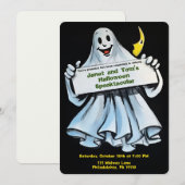  Retro Halloween Ghost Kaart (Voorkant / Achterkant)