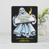  Retro Halloween Ghost Kaart (Staand voorkant)