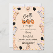 Retro Halloween Ghost Ons kleine Boo-Baby shower Kaart (Voorkant)