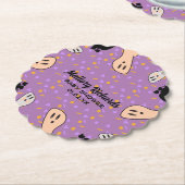 Retro Halloween Ghost Ons kleine Boo-Baby shower Kartonnen Onderzetters (Gekanteld)
