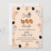 Retro Halloween Ghost Our Little Boo Confetti Kaart (Voorkant)