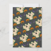 Retro Halloween Ghost Poster stijl party Kaart (Achterkant)