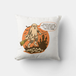 Retro Halloween Ghost Safety - Blijf veilig Kussen