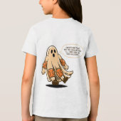 Retro Halloween Ghost Safety - Blijf veilig Tri-Blend Shirt (Achterkant)