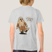 Retro Halloween Ghost Safety - Blijf veilig Tri-Blend Shirt (Achterkant)