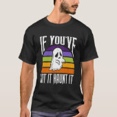 Retro Halloween Ghost T-shirt (Voorkant)