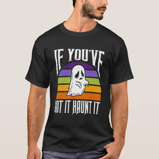 Retro Halloween Ghost T-shirt (Voorkant)