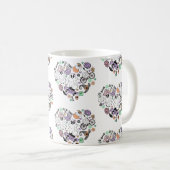 Retro Halloween Ghosts en Pumpkin Hart vorm Koffiemok (Voorkant rechts)