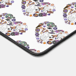 Retro Halloween Ghosts met Roller Blades Bureaumat